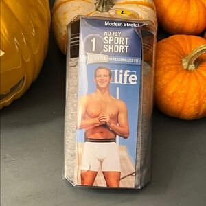 Modern Stretch Men's Gray No Fly Sport Short Spandex Personalized Fit sz L NWT